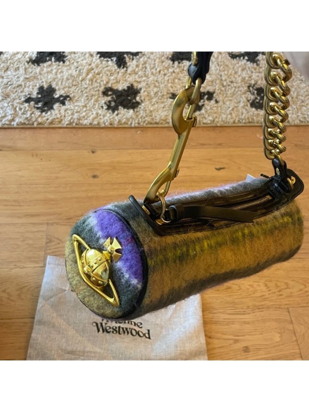 Vivienne Westwood Purple and Gold Shoulder Bag